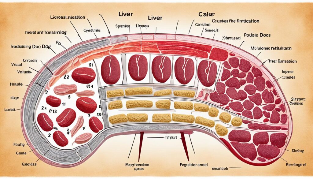 Canine liver function diagram