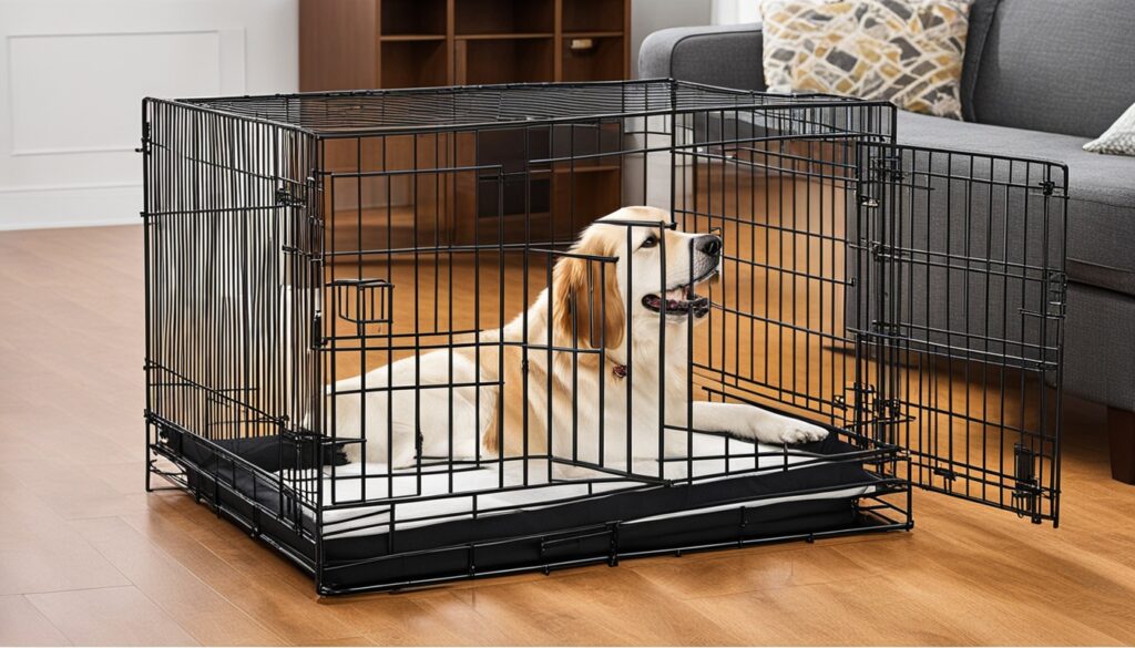 Dog crate safety features