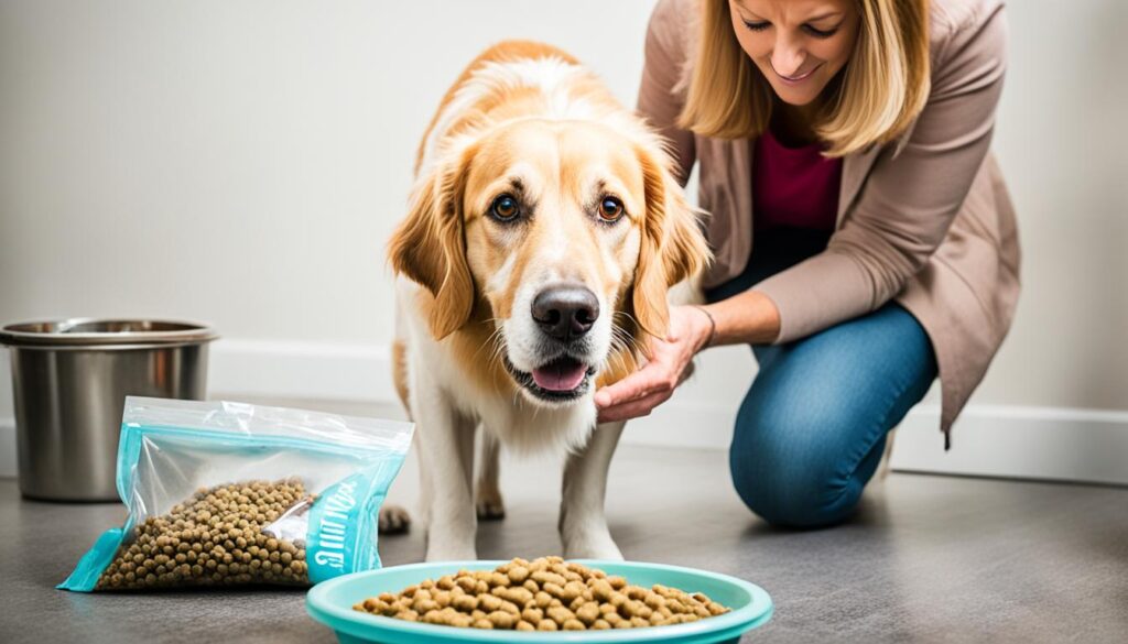 Transitioning dog to new food for sensitive skin